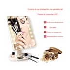 Espejo de maquillaje 360° con 22 luces