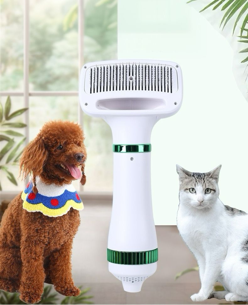 Cepillo y secador de mascotas 2 en 1