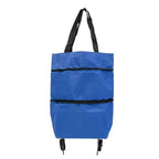 Bolsa Plegable con Ruedas para Compras – Carrito Reutilizable de Tela