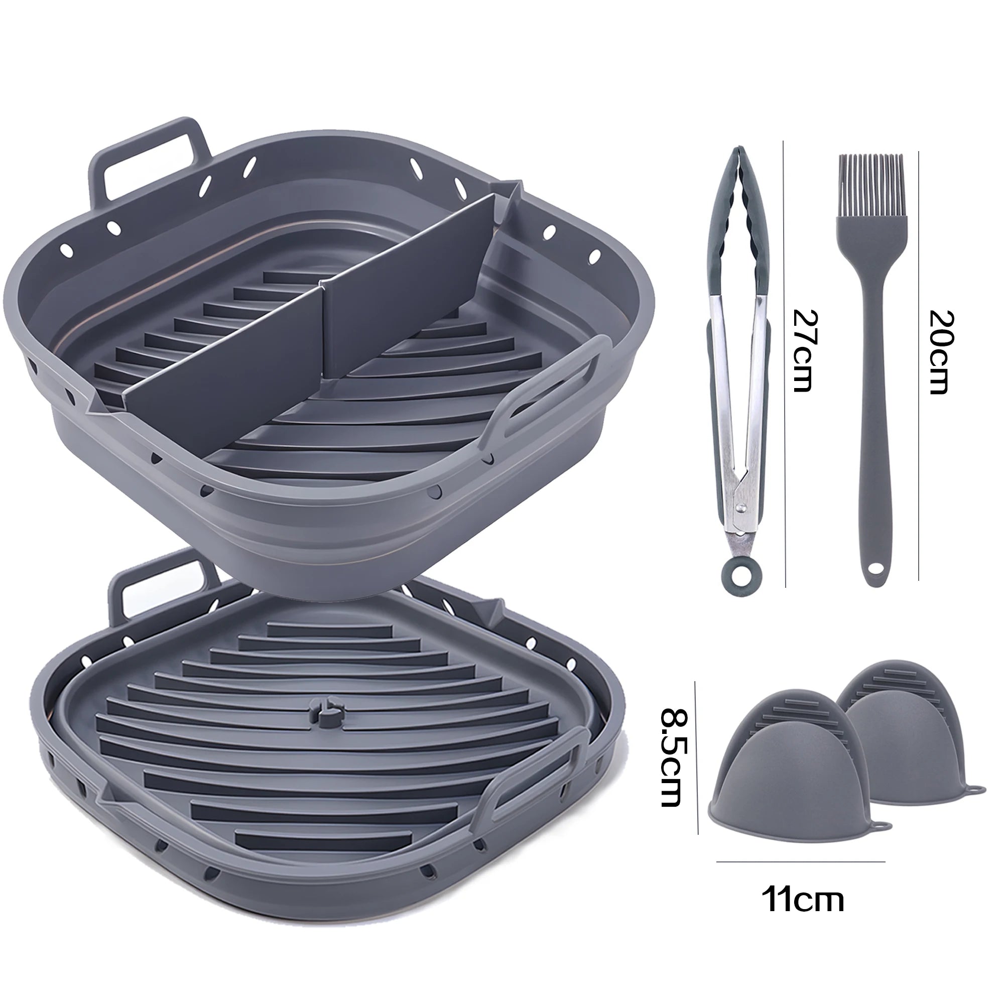 Juego de Accesorios para Freidora de Aire con Cesta de Silicona 20–23 cm