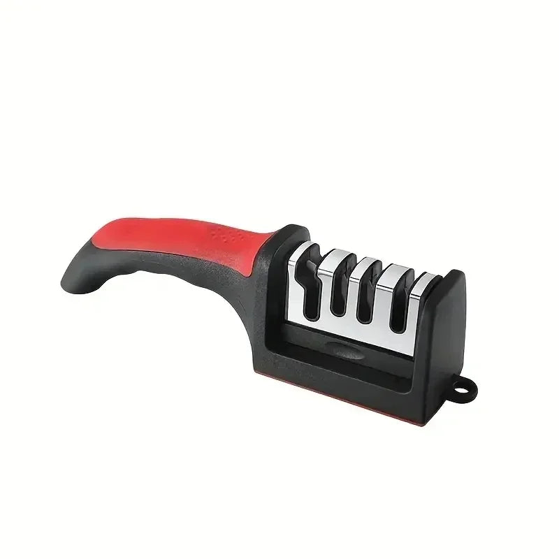 Afilador de Cuchillos de Cocina Profesional de 3 Etapas en Acero Inoxidable