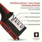 Afilador de Cuchillos de Cocina Profesional de 3 Etapas en Acero Inoxidable