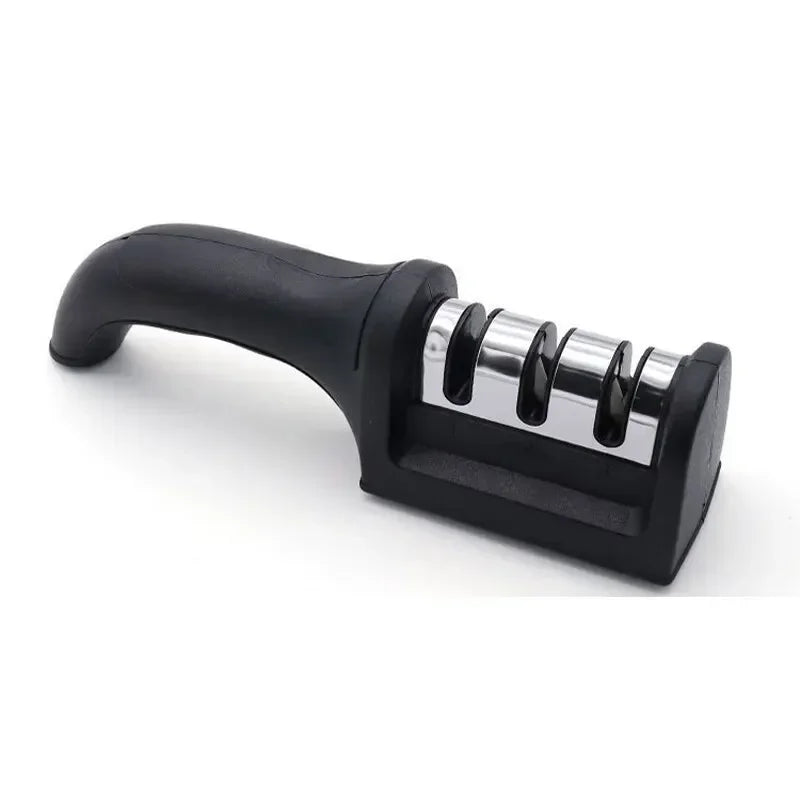 Afilador de Cuchillos de Cocina Profesional de 3 Etapas en Acero Inoxidable