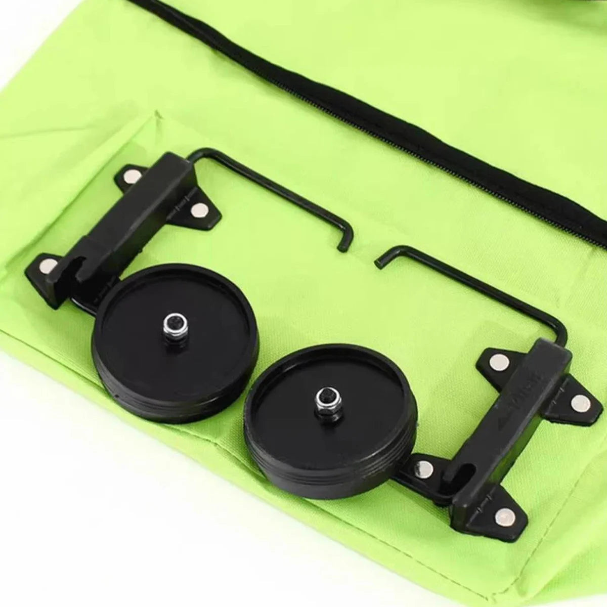 Bolsa Plegable con Ruedas para Compras – Carrito Reutilizable de Tela