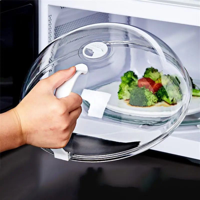 Cubierta Antisalpicaduras para Microondas Transparente con Mango – 26,5 cm