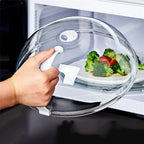 Cubierta Antisalpicaduras para Microondas Transparente con Mango – 26,5 cm