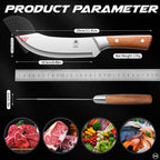 Cuchillo Curvo de Acero Inoxidable para Corte y Desposte Preciso