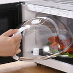 Cubierta Antisalpicaduras para Microondas Transparente con Mango – 26,5 cm