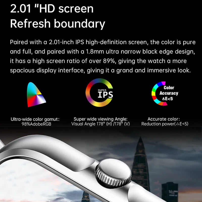 Reloj Inteligente Smartwatch 2.01” con Llamadas Bluetooth y Funciones Fitness