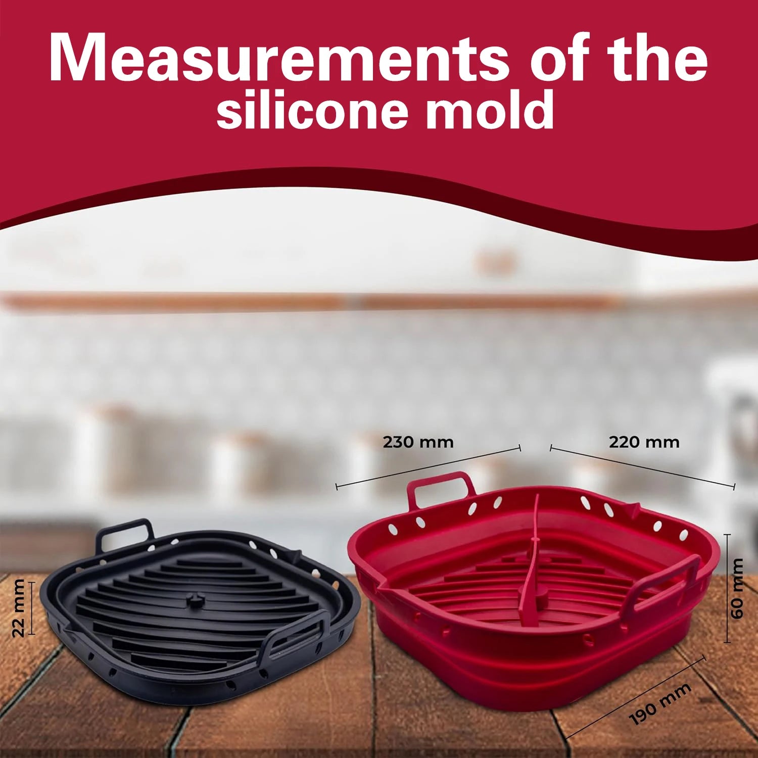 Juego de Accesorios para Freidora de Aire con Cesta de Silicona 20–23 cm