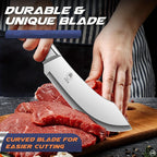 Cuchillo Curvo de Acero Inoxidable para Corte y Desposte Preciso