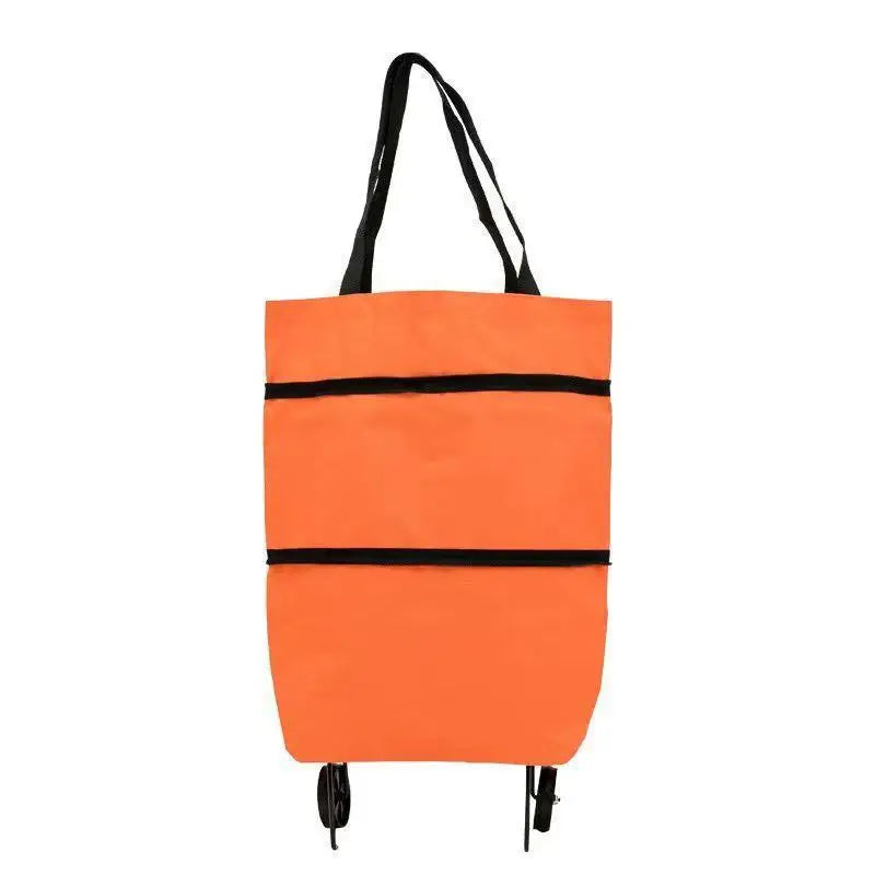 Bolsa Plegable con Ruedas para Compras – Carrito Reutilizable de Tela