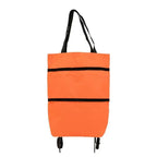 Bolsa Plegable con Ruedas para Compras – Carrito Reutilizable de Tela