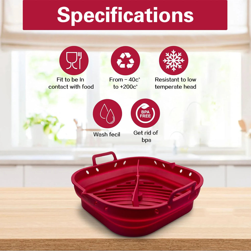 Juego de Accesorios para Freidora de Aire con Cesta de Silicona 20–23 cm
