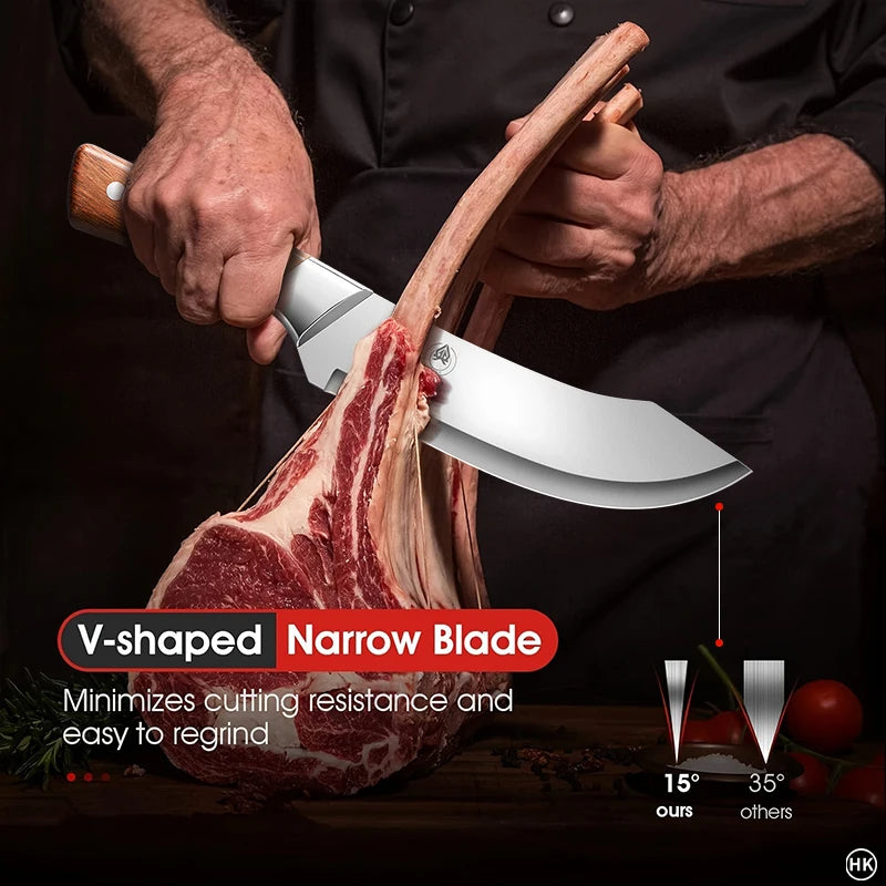 Cuchillo Curvo de Acero Inoxidable para Corte y Desposte Preciso