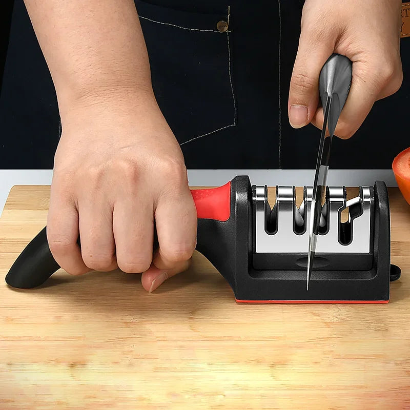 Afilador de Cuchillos Eléctrico y Manual para Hogar – Multifunción para Cuchillos y Tijeras