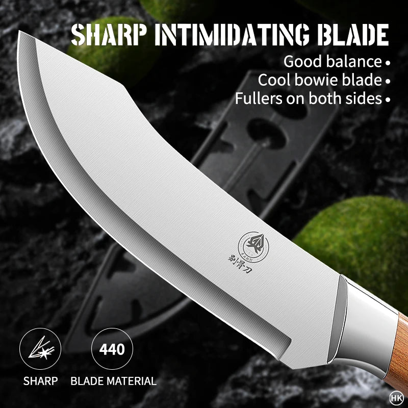Cuchillo Curvo de Acero Inoxidable para Corte y Desposte Preciso