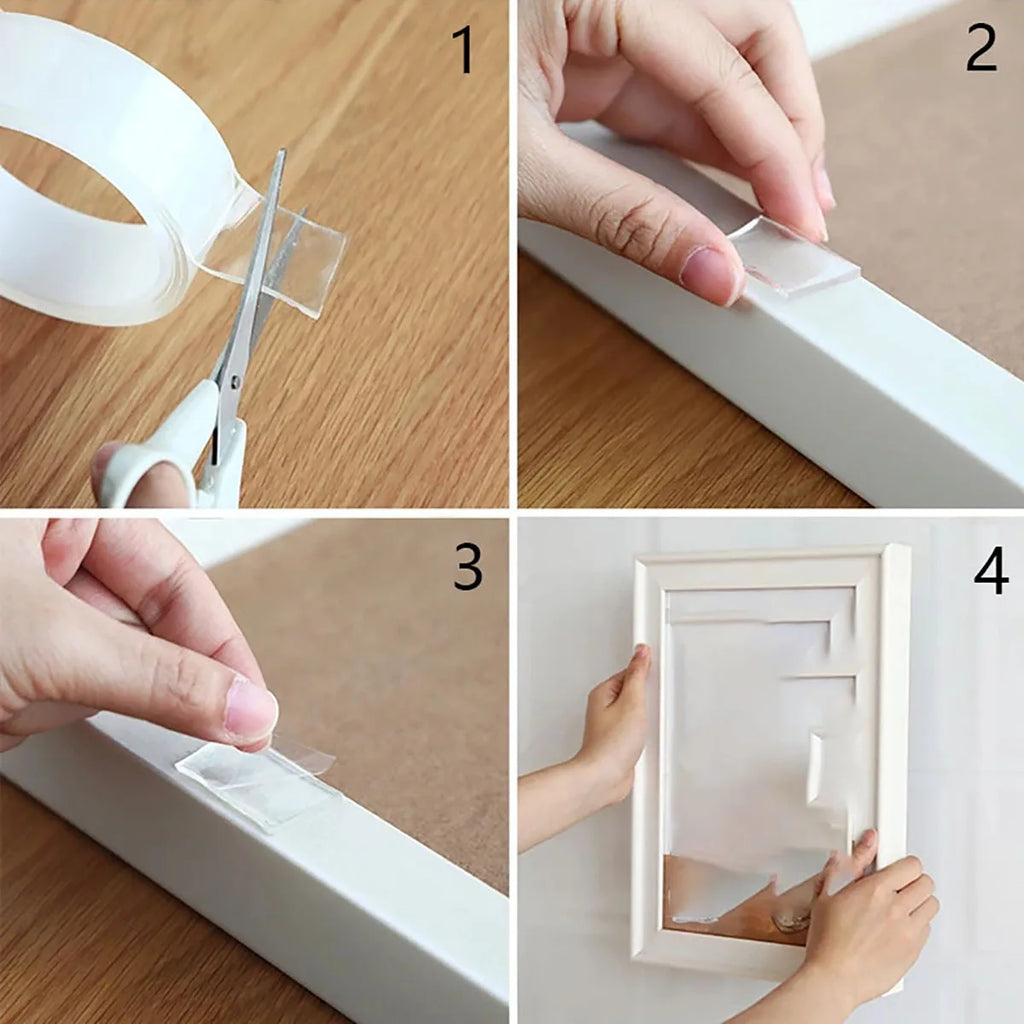 Cinta Adhesiva Doble Cara Ultra Fuerte Impermeable para Hogar y Electrodomésticos