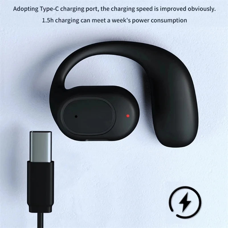 Auriculares inalámbricos con Bluetooth, cascos con micrófono, conducción ósea, manos libres, cancelación de ruido, para conducir