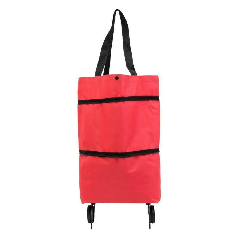 Bolsa Plegable con Ruedas para Compras – Carrito Reutilizable de Tela