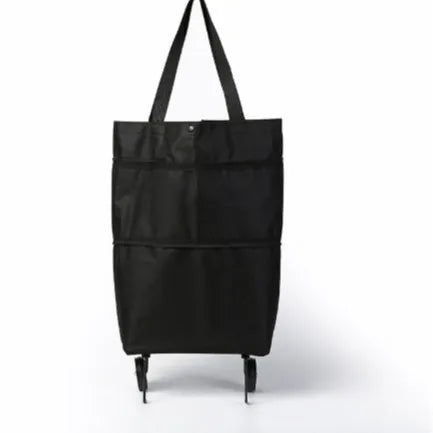 Bolsa Plegable con Ruedas para Compras – Carrito Reutilizable de Tela
