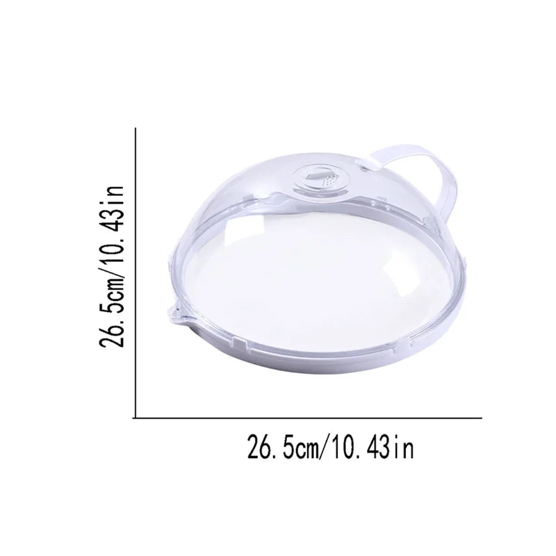 Cubierta Antisalpicaduras para Microondas Transparente con Mango – 26,5 cm